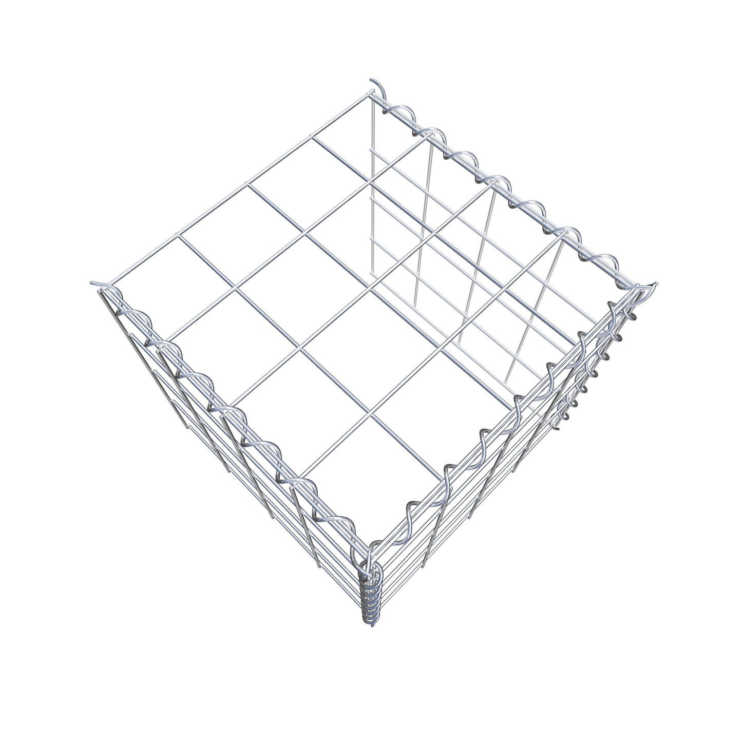 Add-on schanskorf type 4 40 cm x 40 cm x 40 cm (L x H x D), maaswijdte 10 cm x 10 cm, spiraal