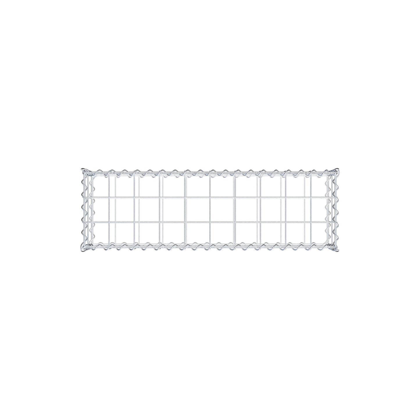 Gabion 100 cm x 20 cm x 30 cm (L x H x D), maskestørrelse 10 cm x 10 cm, spiral