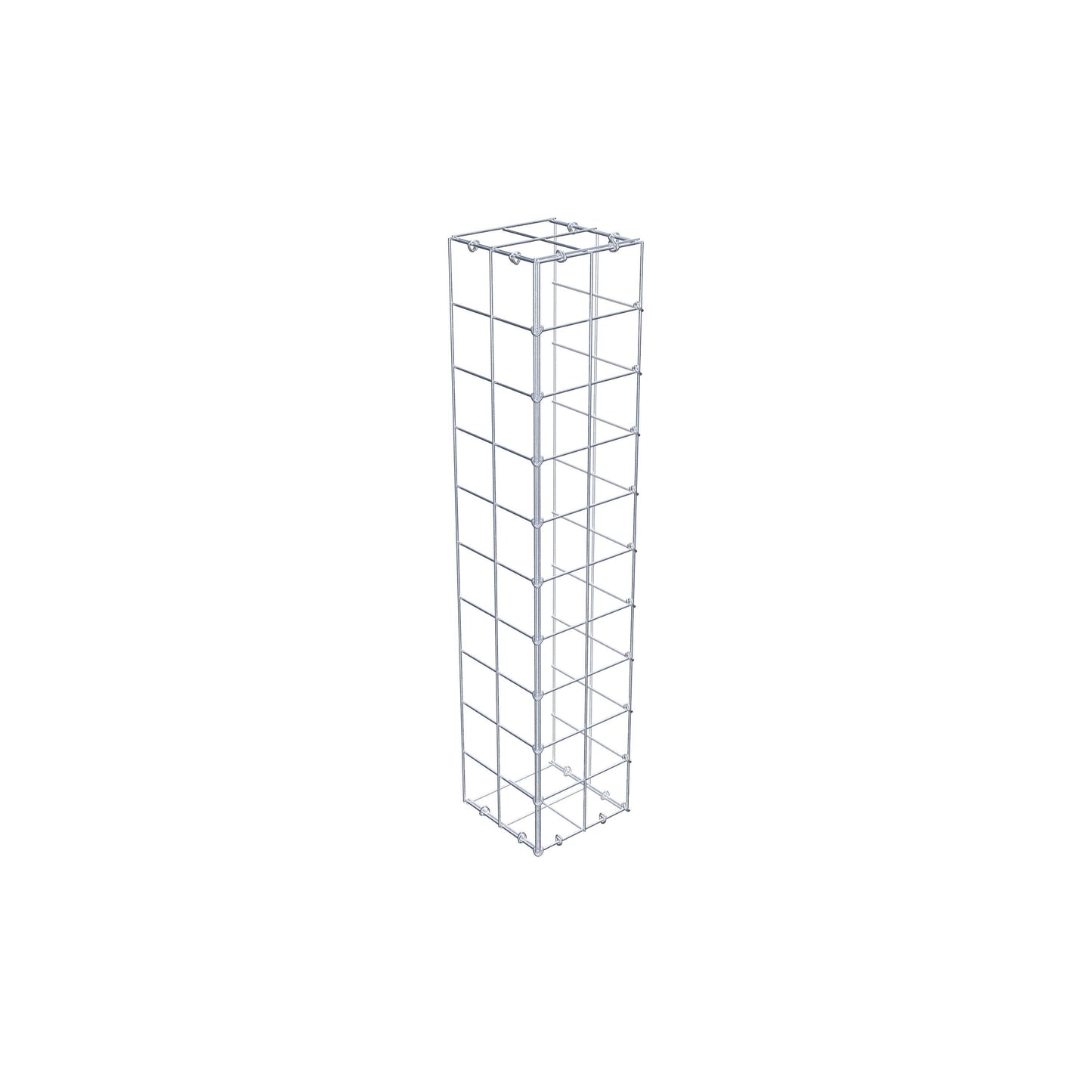 Gabbione fissabile tipo 2 100 cm x 20 cm x 20 cm (L x H x P), maglia 10 cm x 10 cm, anello a C