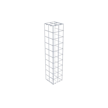 Gabbione fissabile tipo 2 100 cm x 20 cm x 20 cm (L x H x P), maglia 10 cm x 10 cm, anello a C