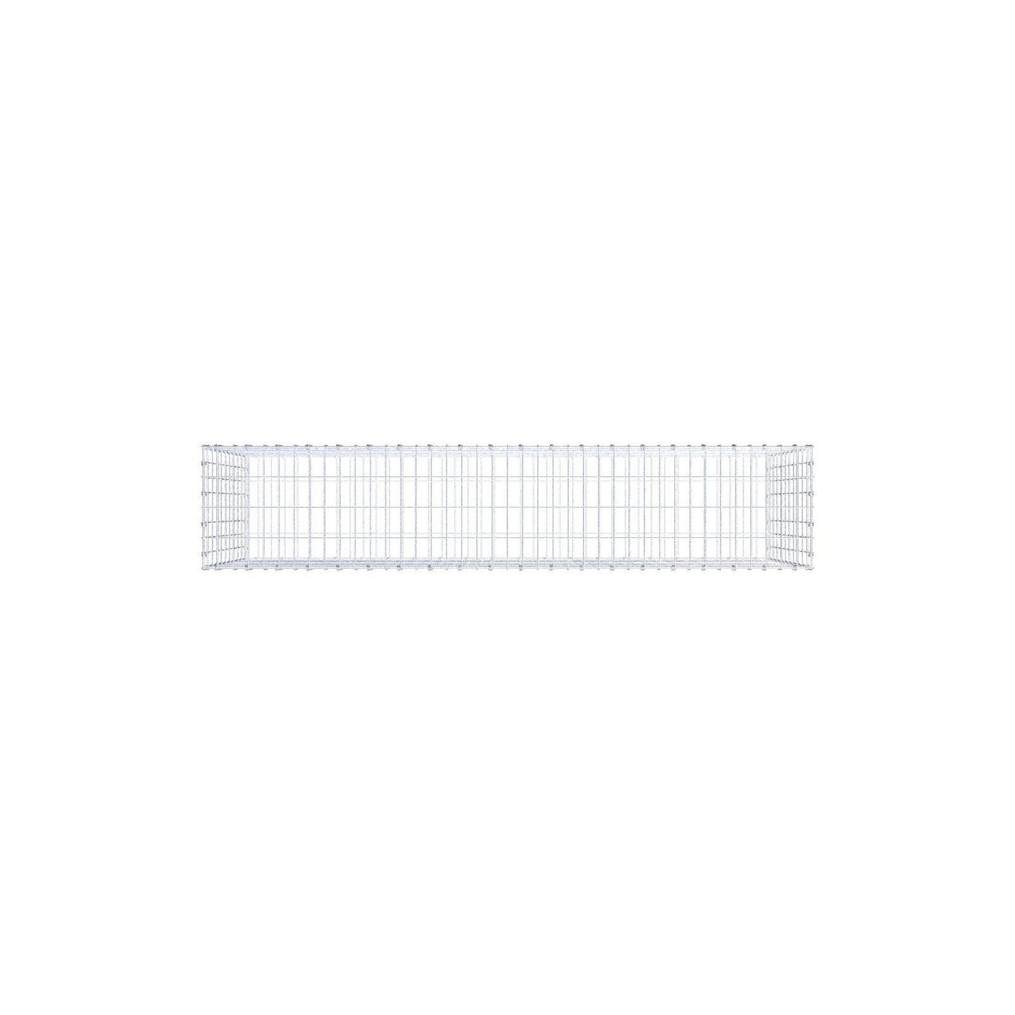 Gabion 200 cm x 100 cm x 40 cm (L x H x D), maskestørrelse 5 x 10 cm, spiralring