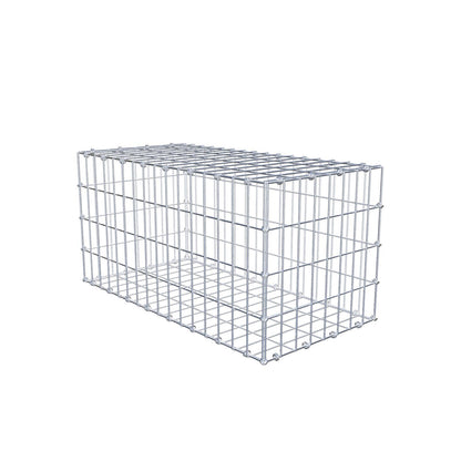 Gabione 80 cm x 40 cm x 40 cm (L x H x T), Maschenweite 5 x 10 cm, Spiralring