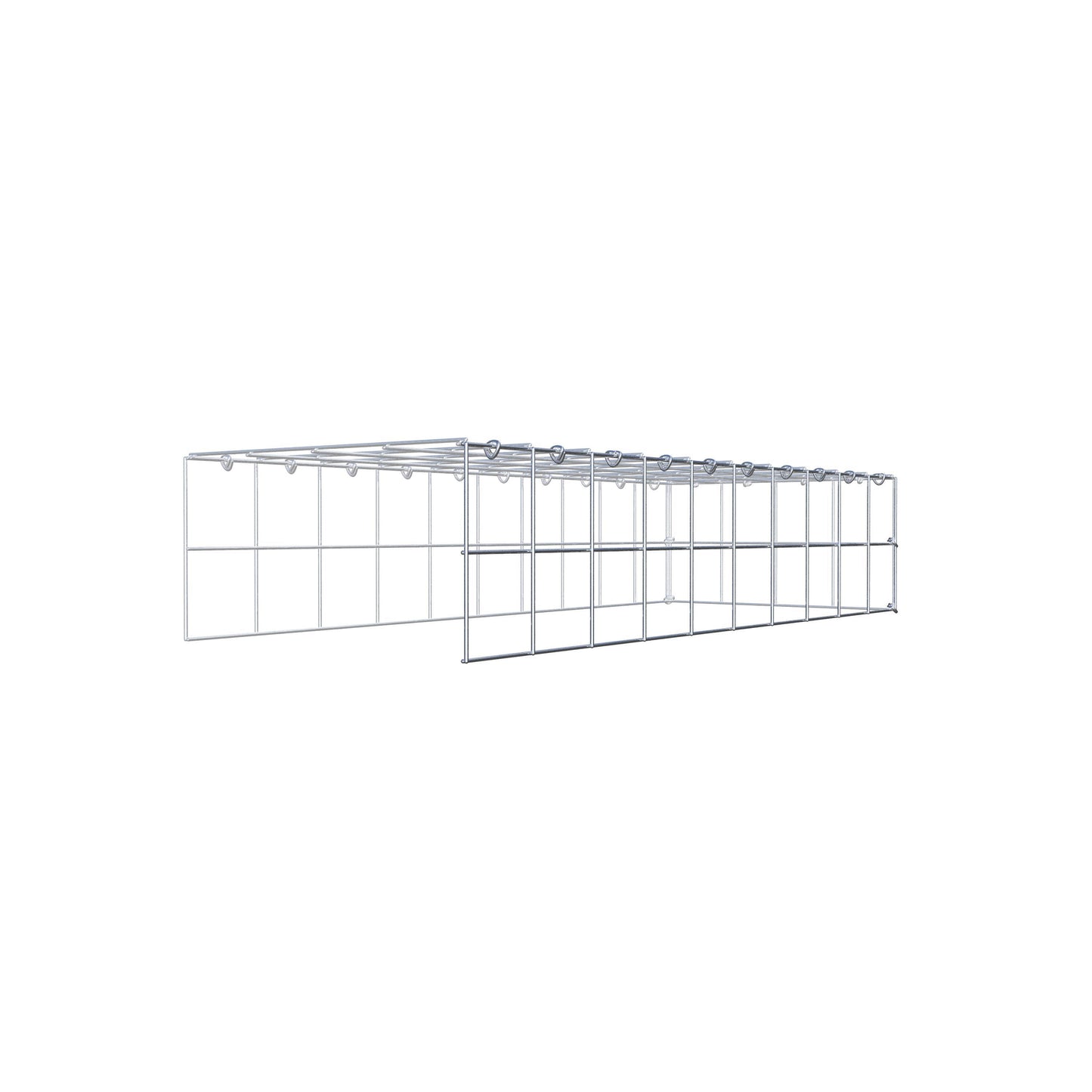 Gabião Tipo 4 100 cm x 20 cm x 40 cm (C x A x P), malhagem 10 cm x 10 cm, anel C