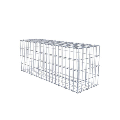 Gabion 100 cm x 40 cm x 30 cm (L x H x D), maskestørrelse 5 x 10 cm, spiralring