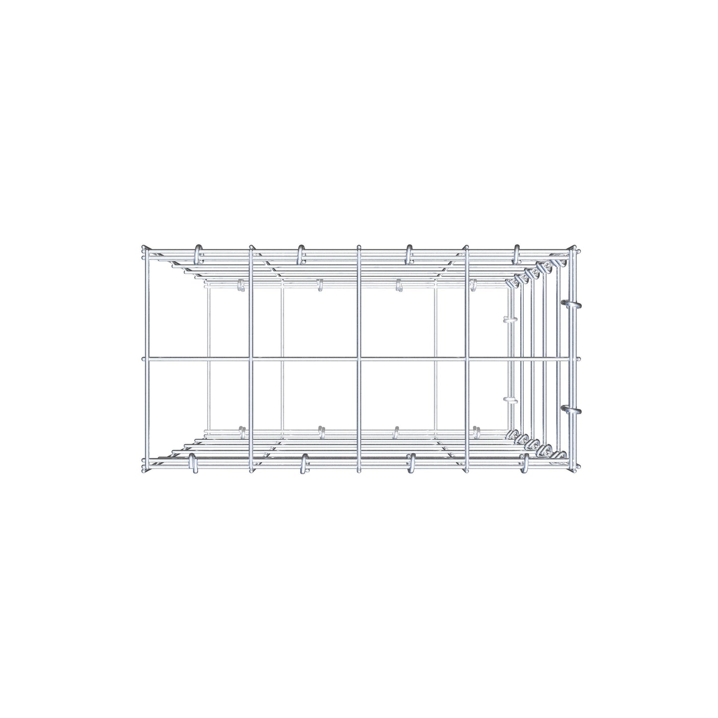 Gabião Tipo 2 50 cm x 40 cm x 20 cm (C x A x P), malhagem 10 cm x 10 cm, anel C