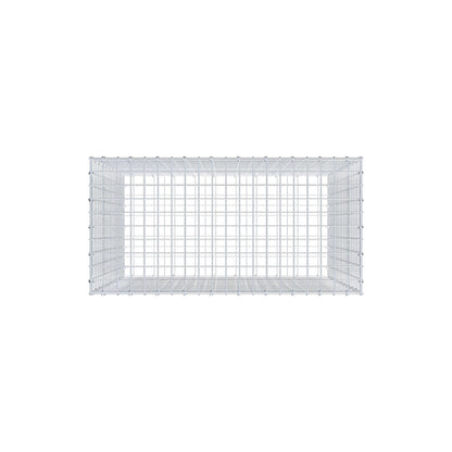 Gabion 100 cm x 100 cm x 50 cm (L x H x D), maskestørrelse 5 cm x 5 cm, C-ring