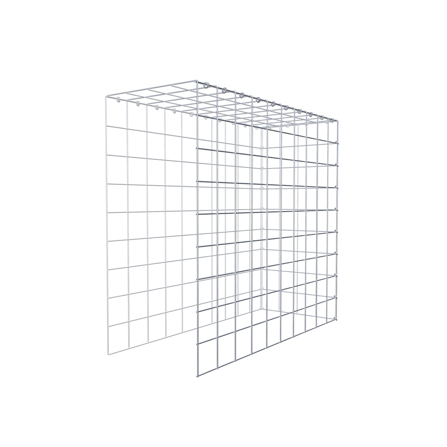 Gavión adicional tipo 4 100 cm x 90 cm x 40 cm (L x A x P), malla 10 cm x 10 cm, anillo en C