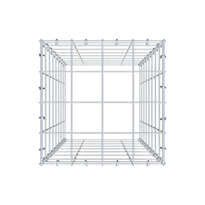 Mounted gabion type 3 80 cm x 40 cm x 40 cm (L x H x D), mesh size 10 cm x 10 cm, C-ring
