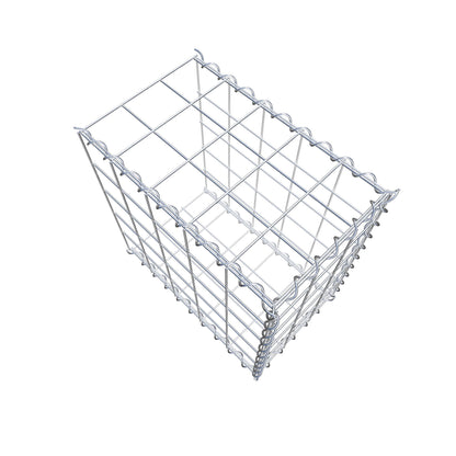 Gabion rapporté type 2 50 cm x 50 cm x 30 cm (L x H x P), mailles 10 cm x 10 cm, spirale