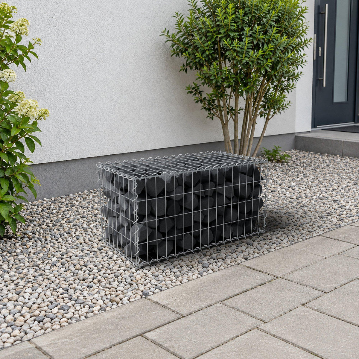 Gabbione 80 cm x 40 cm x 40 cm (L x H x P), maglia 5 cm x 10 cm, spirale