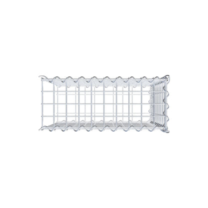 Gabion rapporté type 2 50 cm x 50 cm x 20 cm (L x H x P), mailles 5 cm x 5 cm, spirale