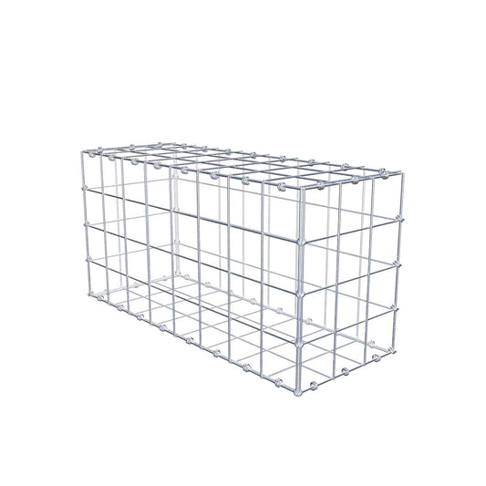 Schanskorf 80 cm x 40 cm x 30 cm (L x H x D), maaswijdte 10 x 10 cm, spiraalring