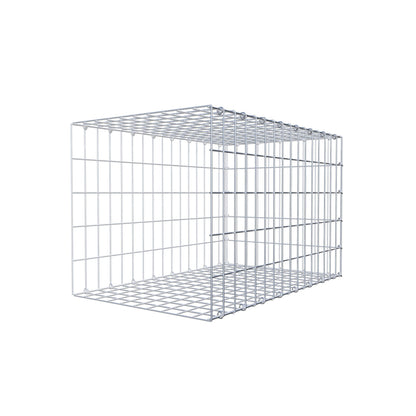 Monteret gabion type 2 80 cm x 50 cm x 50 cm, maskestørrelse 5 cm x 10 cm, C-ring
