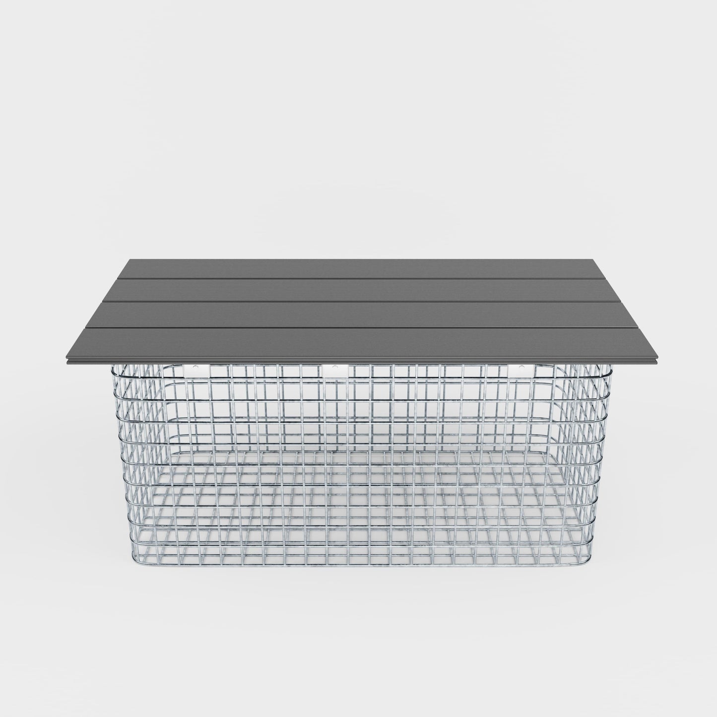 Tuinbank 102 x 50 x 52 cm MW 5 x 5 cm thermisch verzinkt, met gerecycled blad in antraciet