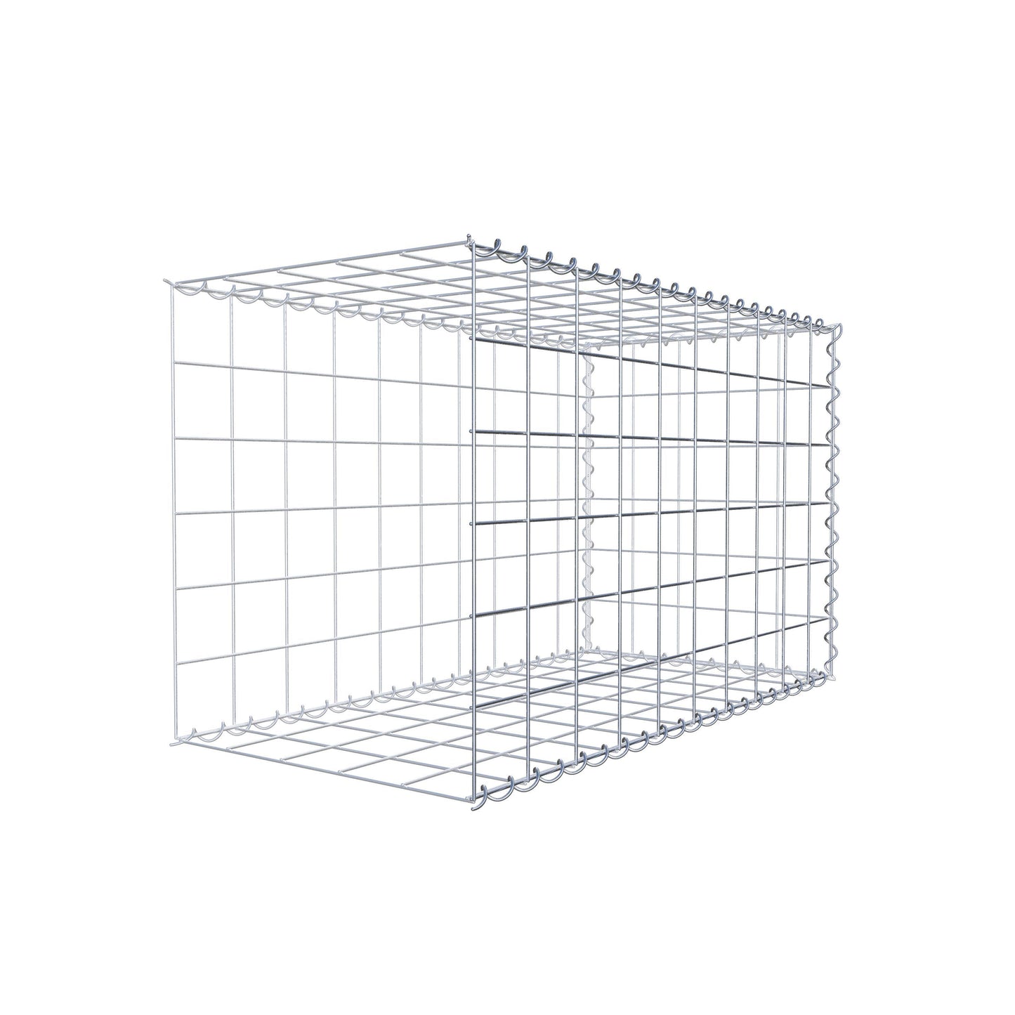 Gavión complementario tipo 2 100 cm x 60 cm x 50 cm (L x A x P), malla 10 cm x 10 cm, espiral