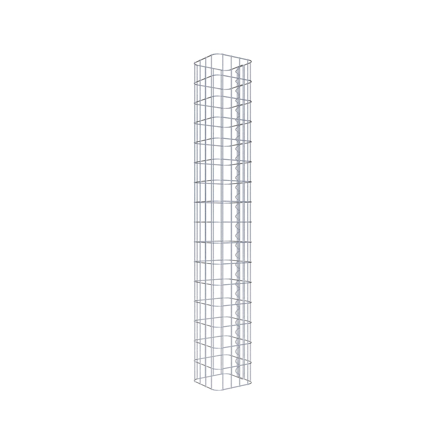 Schanskorfzuil, vierkant 22 cm x 22 cm, 160 cm hoog, MW 5 cm x 10 cm