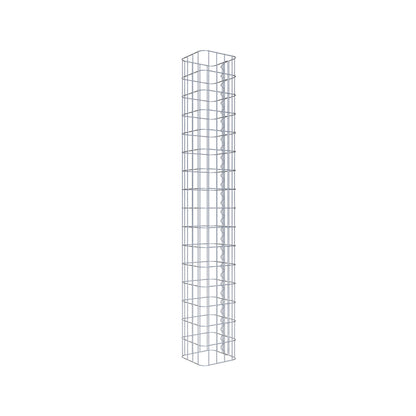 Schanskorfzuil, vierkant 22 cm x 22 cm, 160 cm hoog, MW 5 cm x 10 cm