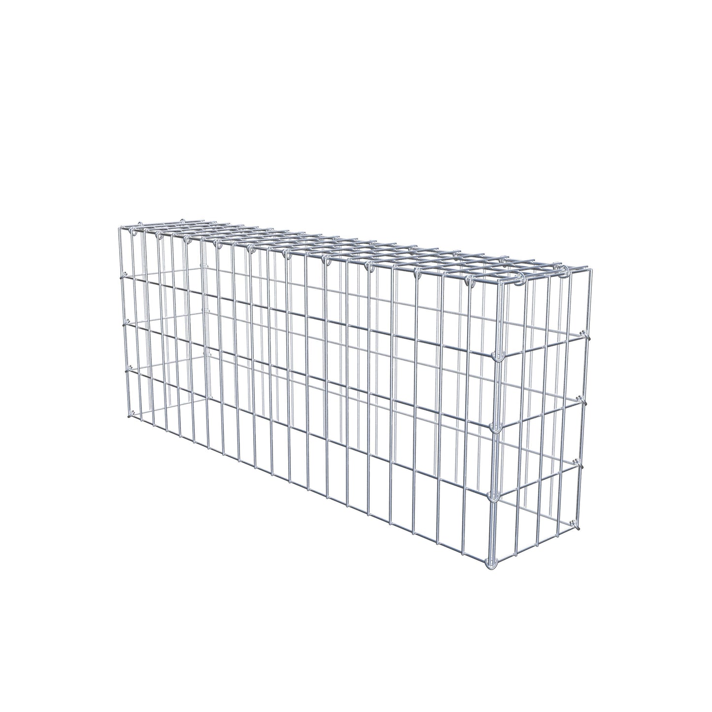 Gavión complementario de tipo 3 100 cm x 40 cm x 20 cm (largo x alto x fondo), malla 5 cm x 10 cm, anillo en C