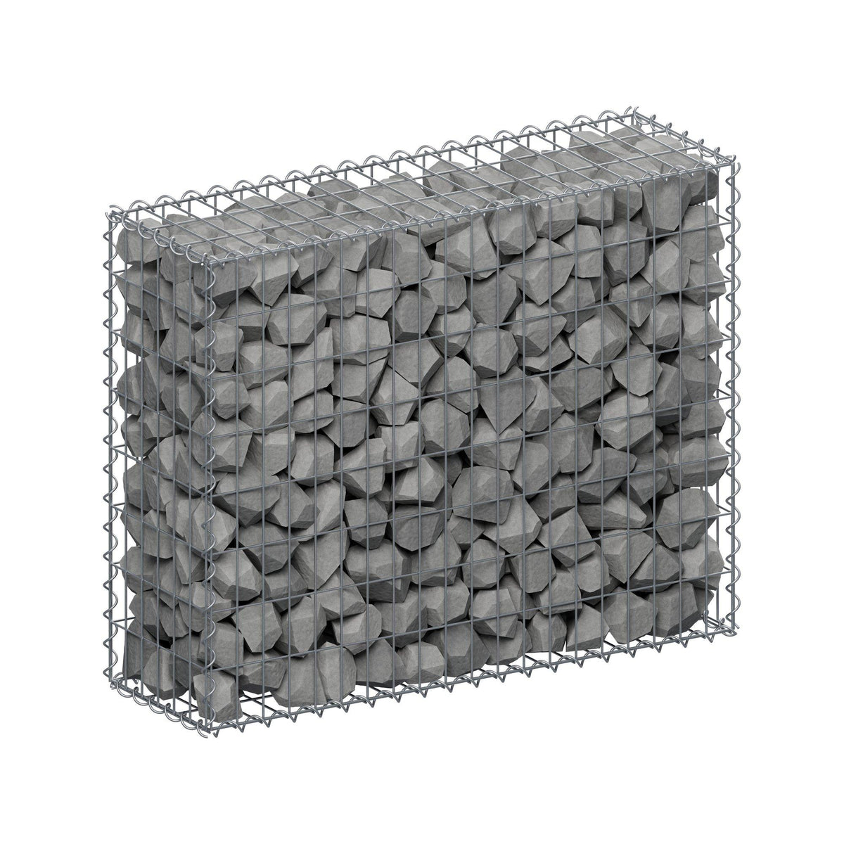 Gabion 100 cm x 80 cm x 30 cm (L x H x D), maskstorlek 5 cm x 10 cm, spiral