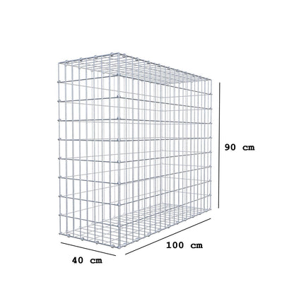Schanskorf 100 cm x 90 cm x 40 cm (L x H x D), maaswijdte 5 x 10 cm, spiraalring