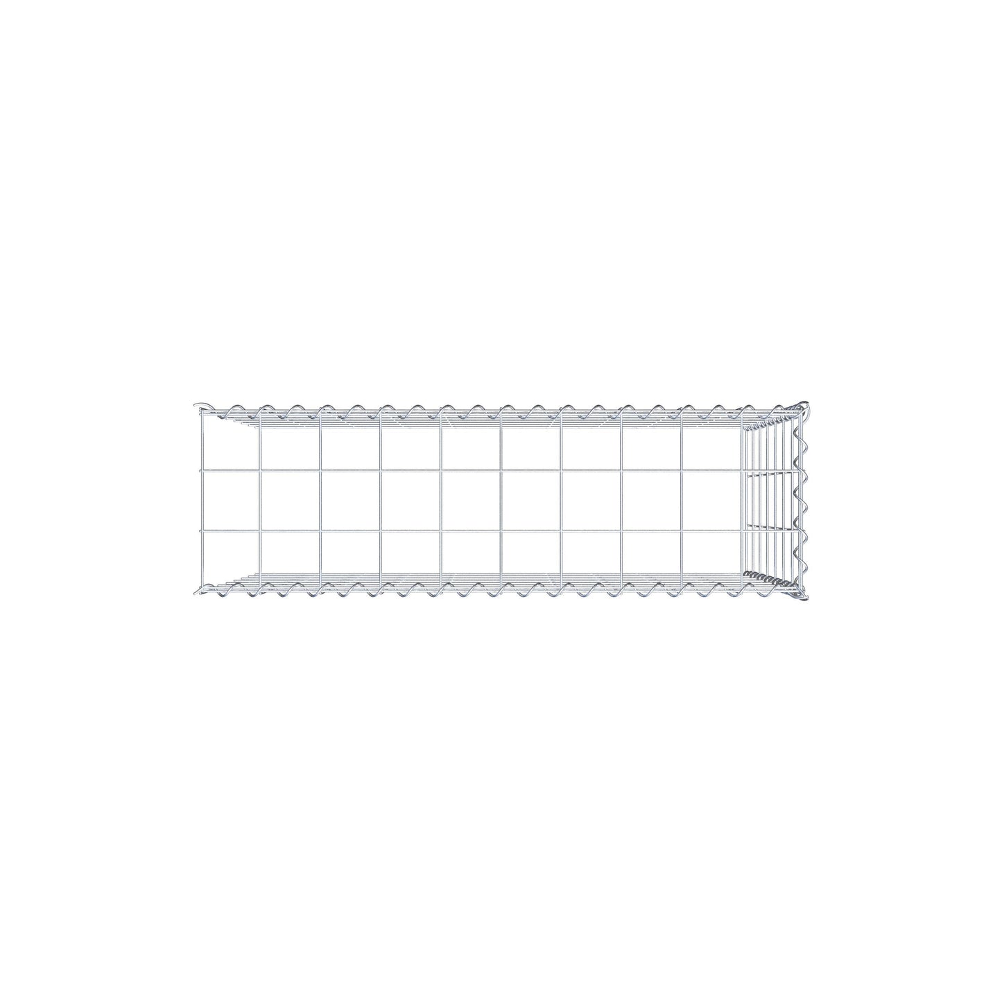 Grown-on gabion type 4 100 cm x 70 cm x 30 cm (L x H x D), mesh size 10 cm x 10 cm, spiral