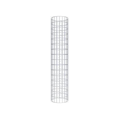 Schanskorfzuil rond 32 cm diameter, 160 cm hoogte, maaswijdte 5 cm x 10 cm
