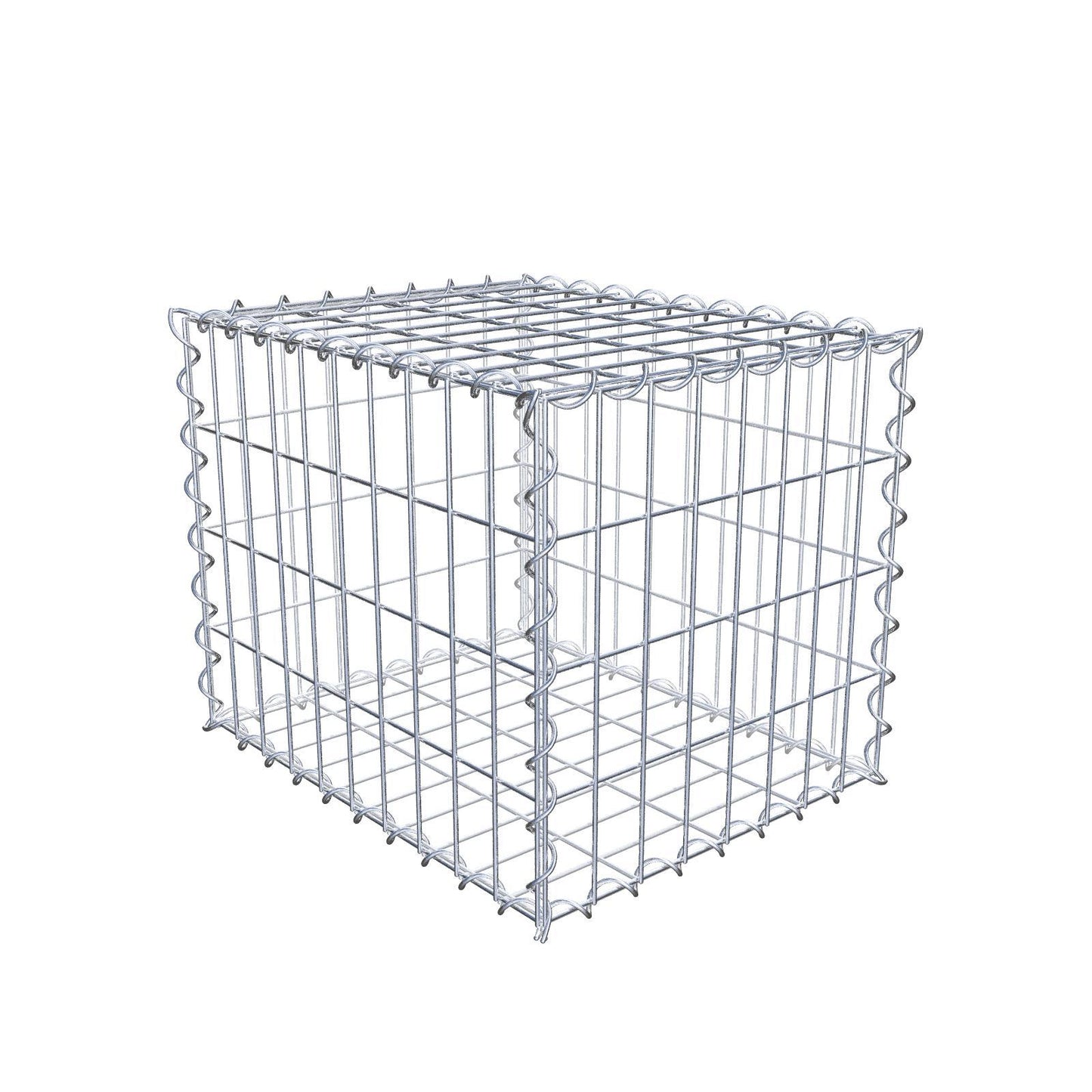 Schanskorf 50 cm x 40 cm x 40 cm (L x H x D), maaswijdte 5 cm x 10 cm, spiraalvormig