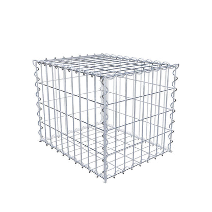 Schanskorf 50 cm x 40 cm x 40 cm (L x H x D), maaswijdte 5 cm x 10 cm, spiraalvormig