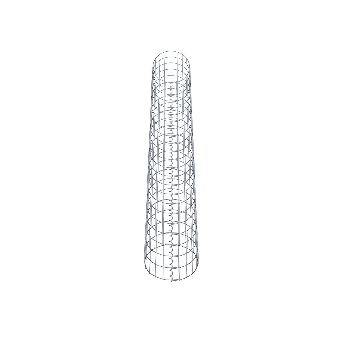 Coluna de gabião redonda 32 cm de diâmetro, 230 cm de altura, malhagem 5 cm x 10 cm