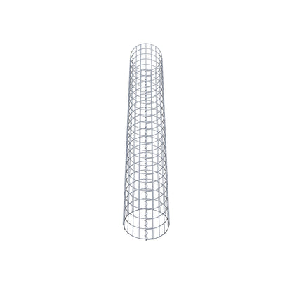 Coluna de gabião redonda 32 cm de diâmetro, 230 cm de altura, malhagem 5 cm x 10 cm