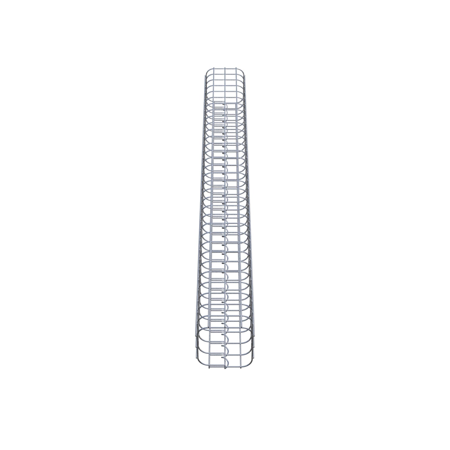 Coluna de gabião quadrada 17 cm x 17 cm, 160 cm de altura, PM 5 cm x 5 cm
