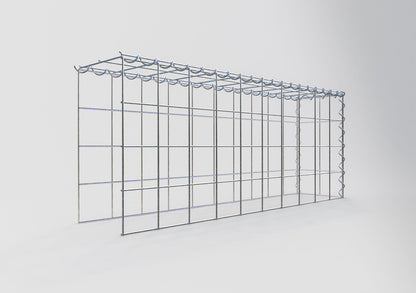 Gabion rapporté type 4 100 cm x 40 cm x 20 cm (L x H x P), mailles 10 cm x 10 cm, spirale