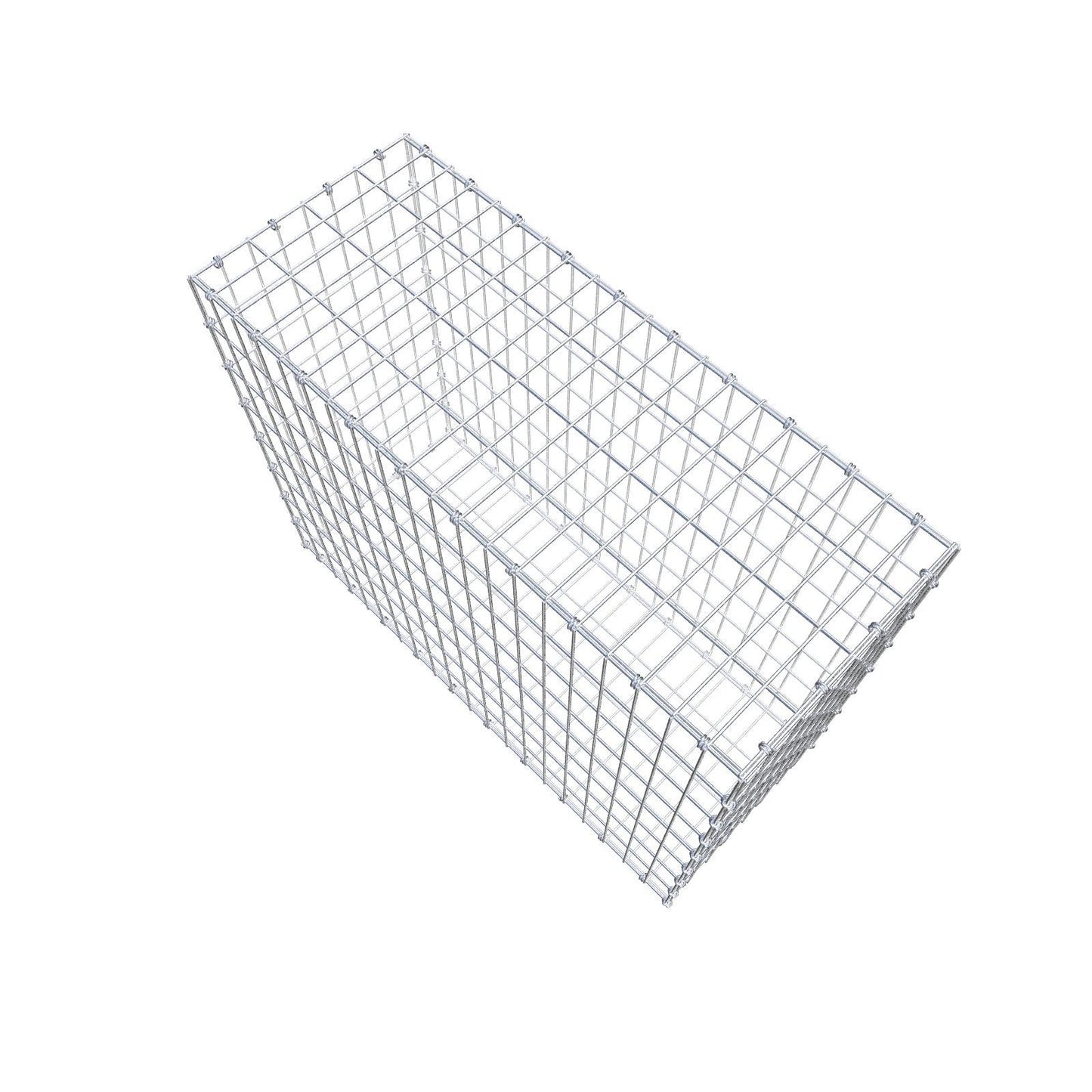 Gabione 100 cm x 80 cm x 40 cm (L x H x T), Maschenweite 5 x 10 cm, Spiralring