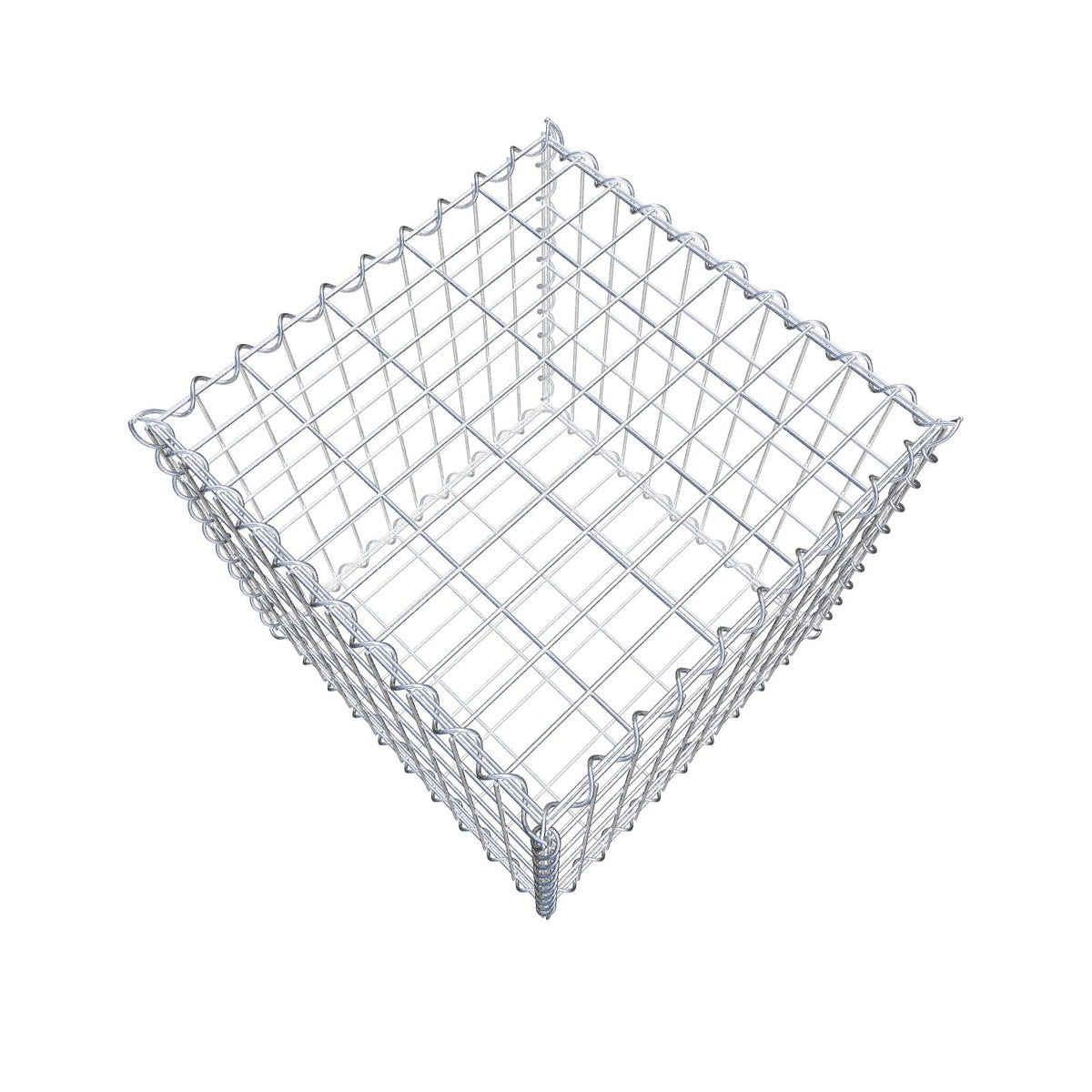Gabion 50 cm x 50 cm x 50 cm (L x H x D), mesh size 5 cm x 10 cm, spiral