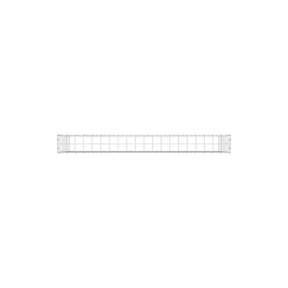 Monteret gabion type 3 200 cm x 100 cm x 20 cm (L x H x D), maskestørrelse 10 cm x 10 cm, C-ring