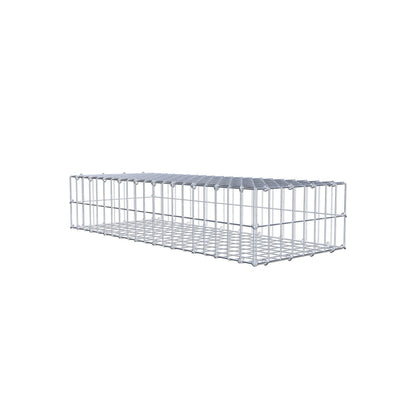 Gabião 100 cm x 20 cm x 40 cm (C x A x P), malhagem 5 cm x 10 cm, anel C