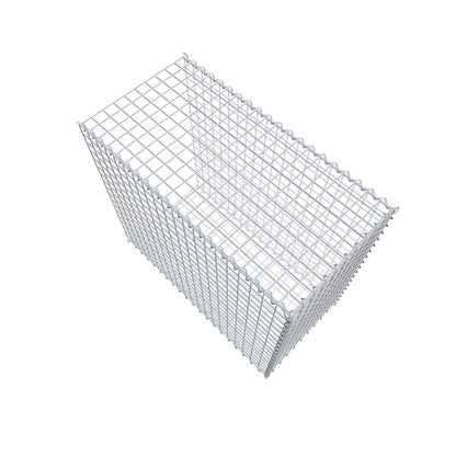 Opbouw schanskorf type 2 100 cm x 90 cm x 50 cm (L x H x D), maaswijdte 5 cm x 5 cm, spiraalvormig