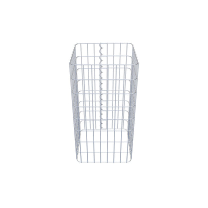 Colonna di gabbioni, angolare 42 cm x 42 cm, alta 80 cm, MW 5 cm x 10 cm
