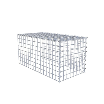 Gabion rapporté type 4 80 cm x 40 cm x 40 cm (L x H x P), mailles 5 cm x 5 cm, spirale