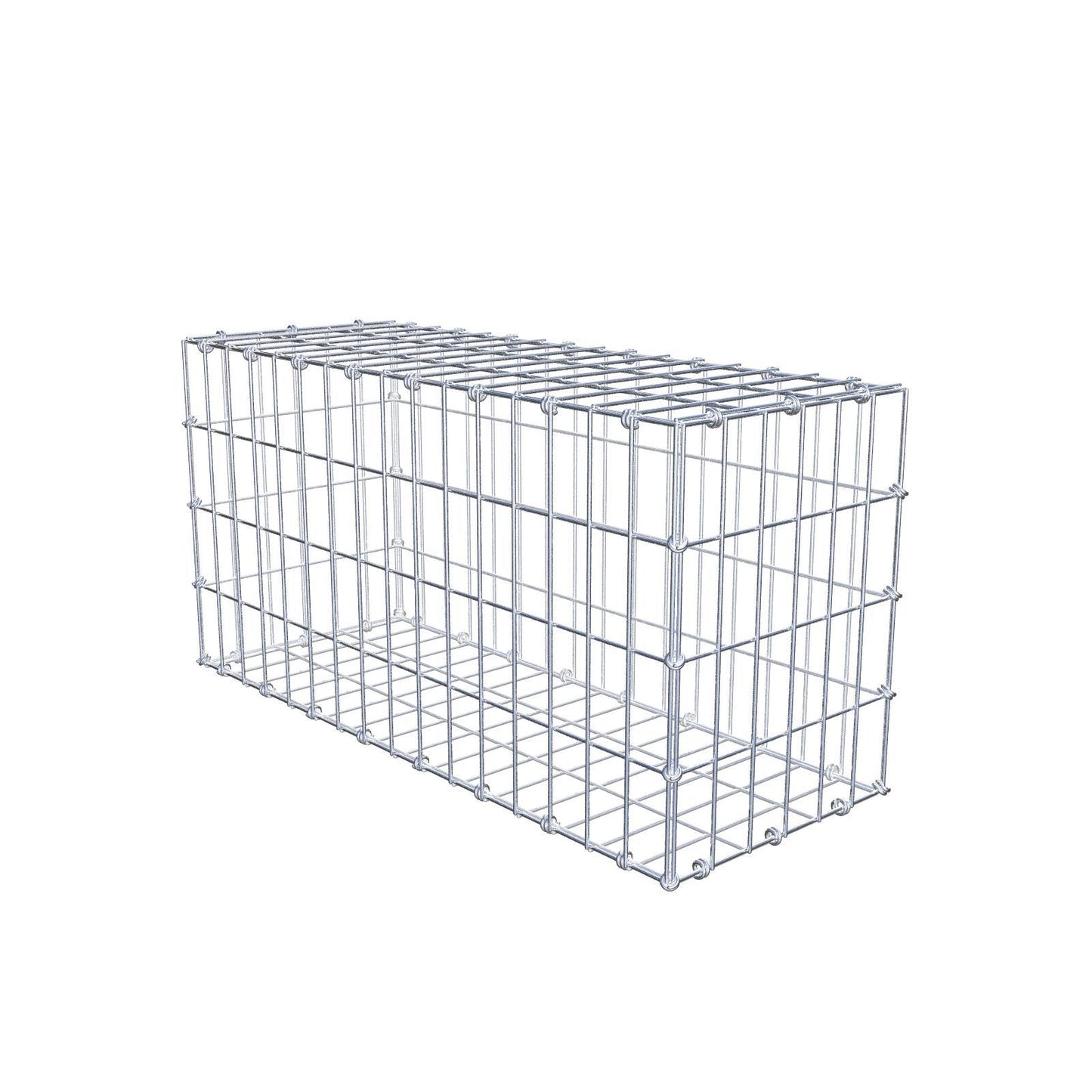 Gabbione 80 cm x 40 cm x 30 cm (L x H x P), maglia 5 x 10 cm, anello a spirale