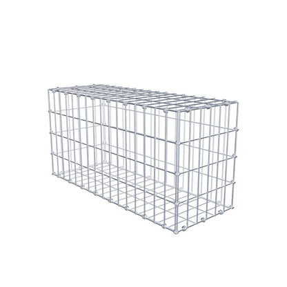 Gabbione 80 cm x 40 cm x 30 cm (L x H x P), maglia 5 x 10 cm, anello a spirale