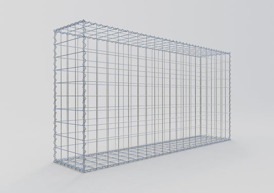 Gabion 200 cm x 100 cm x 40 cm (L x H x D), maskestørrelse 10 cm x 10 cm, spiral