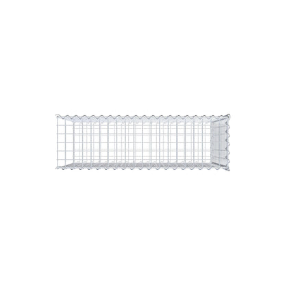 Opvokset gabion type 2 100 cm x 70 cm x 30 cm (L x H x D), maskestørrelse 5 cm x 5 cm, spiral