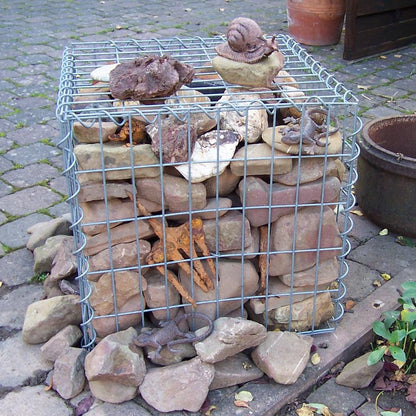 Schanskorf 50 cm x 50 cm x 50 cm (L x H x D), maaswijdte 5 cm x 10 cm, spiraal