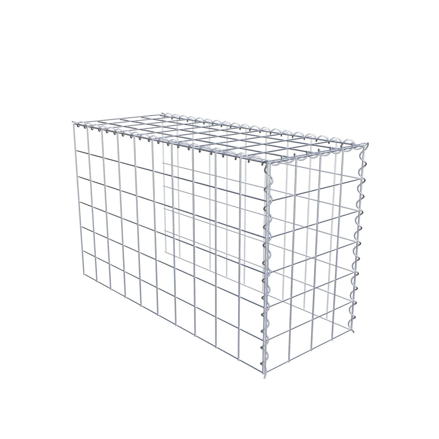 Extra gabion typ 4 100 cm x 60 cm x 40 cm (L x H x D), maskstorlek 10 cm x 10 cm, spiral