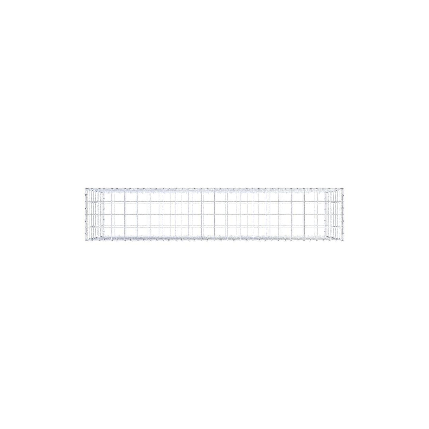 Gabione 200 cm x 100 cm x 40 cm (L x H x T), Maschenweite 10 x 10 cm, Spiralring