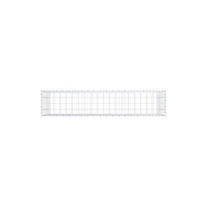 Gabione 200 cm x 100 cm x 40 cm (L x H x T), Maschenweite 10 x 10 cm, Spiralring