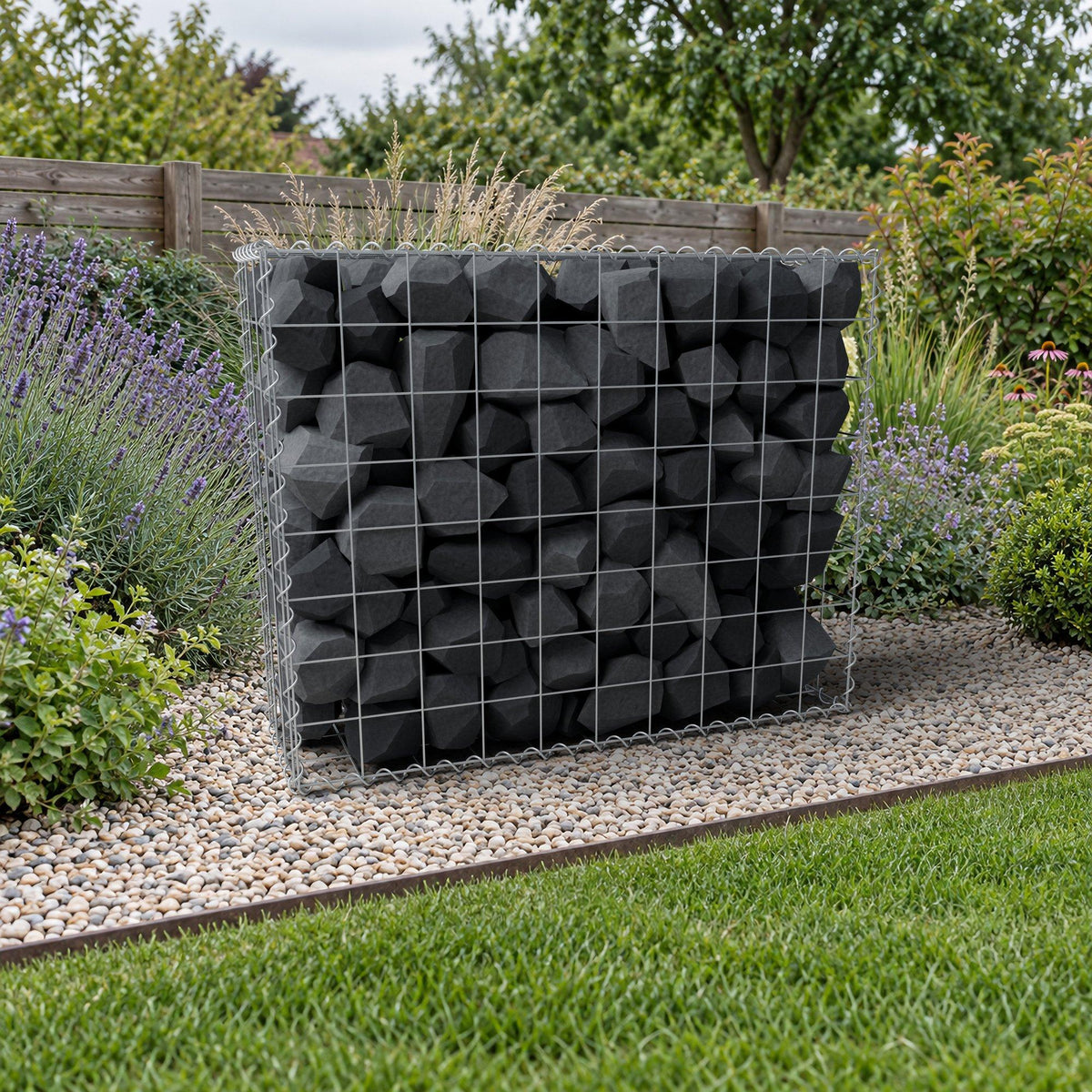 Gabião 100 cm x 80 cm x 30 cm (C x A x P), malhagem 10 cm x 10 cm, espiral