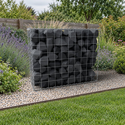 Gabião 100 cm x 80 cm x 30 cm (C x A x P), malhagem 10 cm x 10 cm, espiral