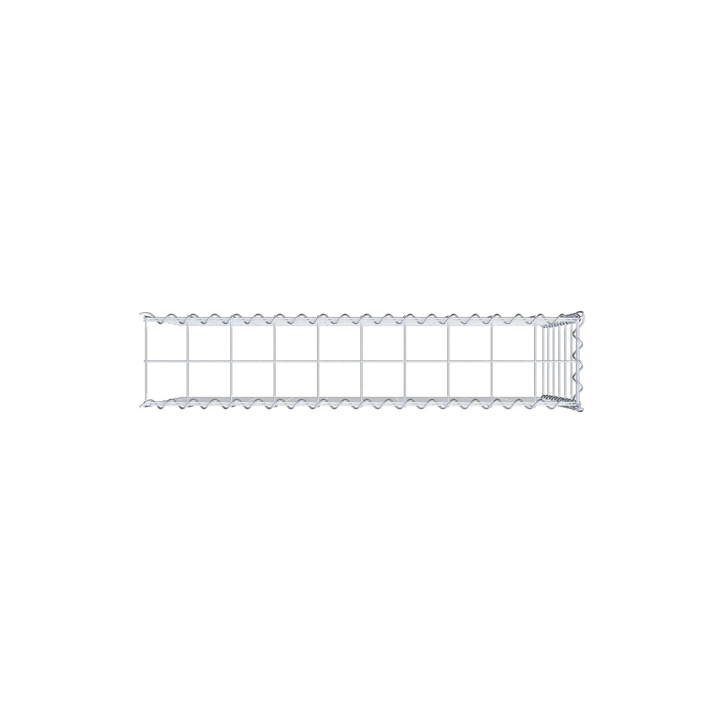 Gabião tipo 4 100 cm x 60 cm x 20 cm (C x A x P), malhagem 10 cm x 10 cm, espiral